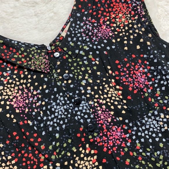 COPY - Anthropologie Tulle V Neck Retro Style Fireworks Mini Dress Black Size M… - Picture 4 of 13